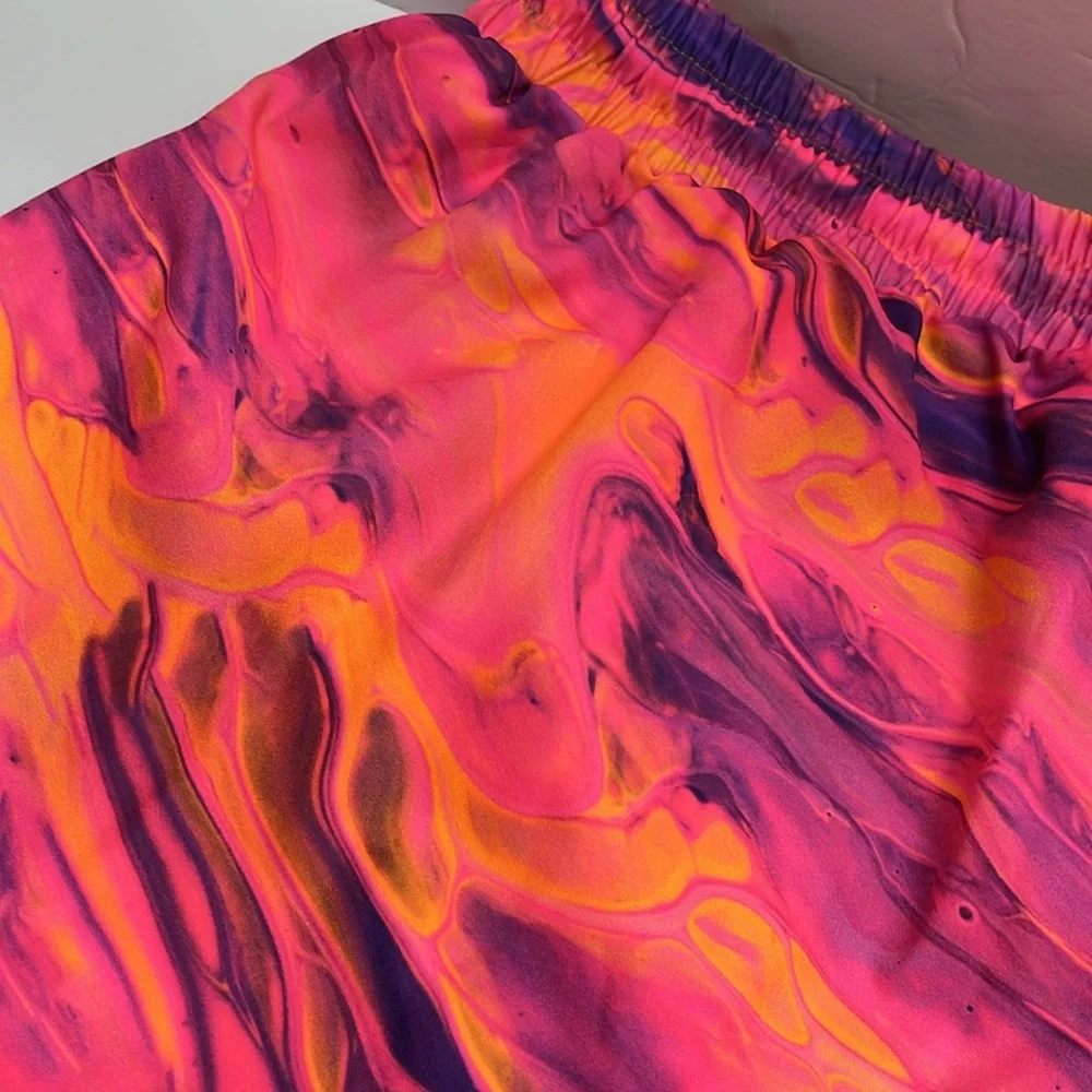 Papi Vibrant Orange and Purple Swim Trunks/ S-XL - Picture 9 of 11